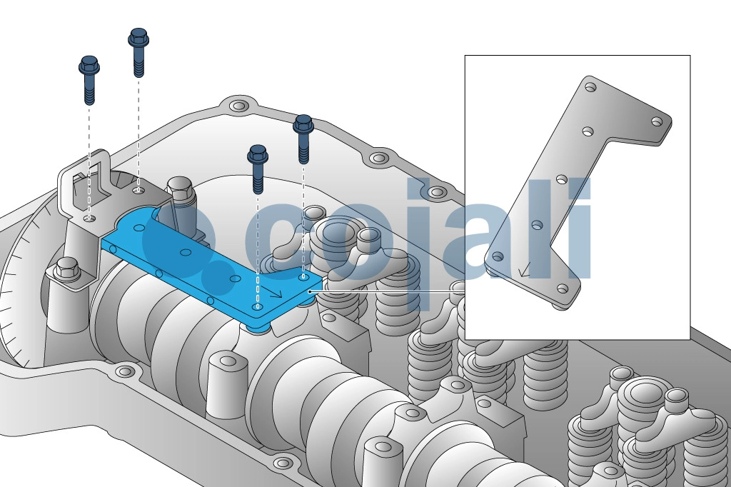 KIT TO MEASURE THE CAMSHAFT LOBE DEVIATION. ENGINE D13K/DTi13, 50105203, Kit D13