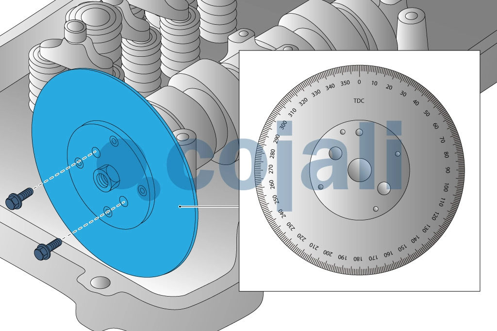 KIT TO MEASURE THE CAMSHAFT LOBE DEVIATION. ENGINE D13K/DTi13, 50105203, Kit D13