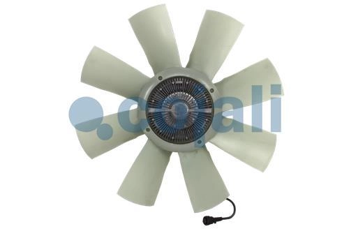 ASSEMBLY OF ELECTRONICALLY-CONTROLLED FAN CLUTCH + BLADES, 7085426, 21749787